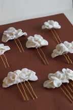 Ganchos Individuais ou Conjunto - Flores Porcelana Areada